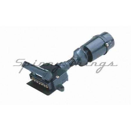 Adapter Plug - 7 pin large round socket to 7 pin flat plug